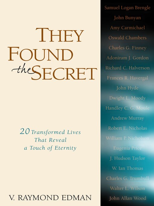 Title details for They Found the Secret by V. Raymond Edman - Available